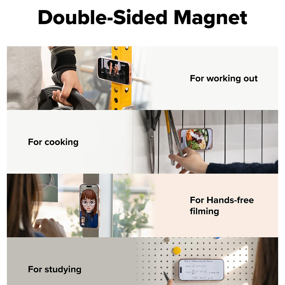 Picture of Ringke Dual Magnetic Smart Ring Phone Grip and Kickstand Stand Zinc Alloy (Black)