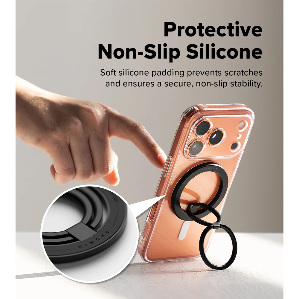 Picture of Ringke Dual Magnetic Smart Ring Phone Grip and Kickstand Stand Zinc Alloy (Black)