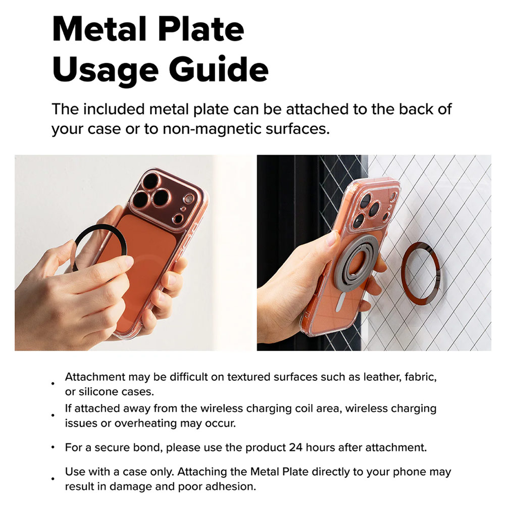 Picture of Ringke Dual Magnetic Smart Ring Phone Grip and Kickstand Stand Zinc Alloy (Satin Silver)