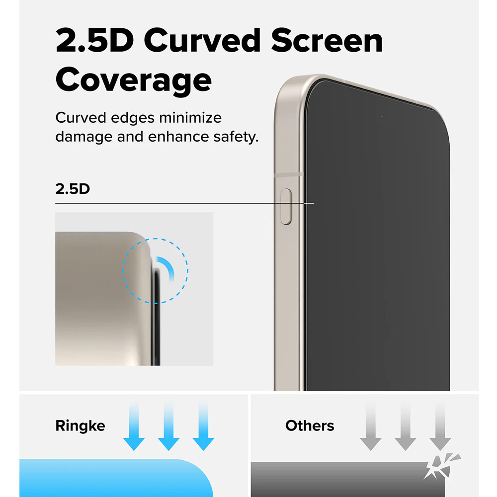 Picture of OnePlus 15 Screen Protector | Ringke Easy Slide Tempered Glass Screen Protector for OnePlus 15 (2 Pack)