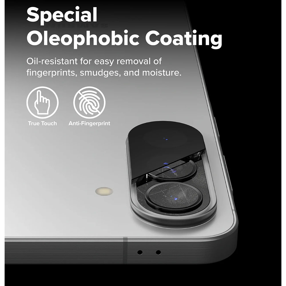 Picture of Samsung Galaxy A57  | Ringke Full coverage camera protector  with Easy Installation for Samsung Galaxy A57 (Black)