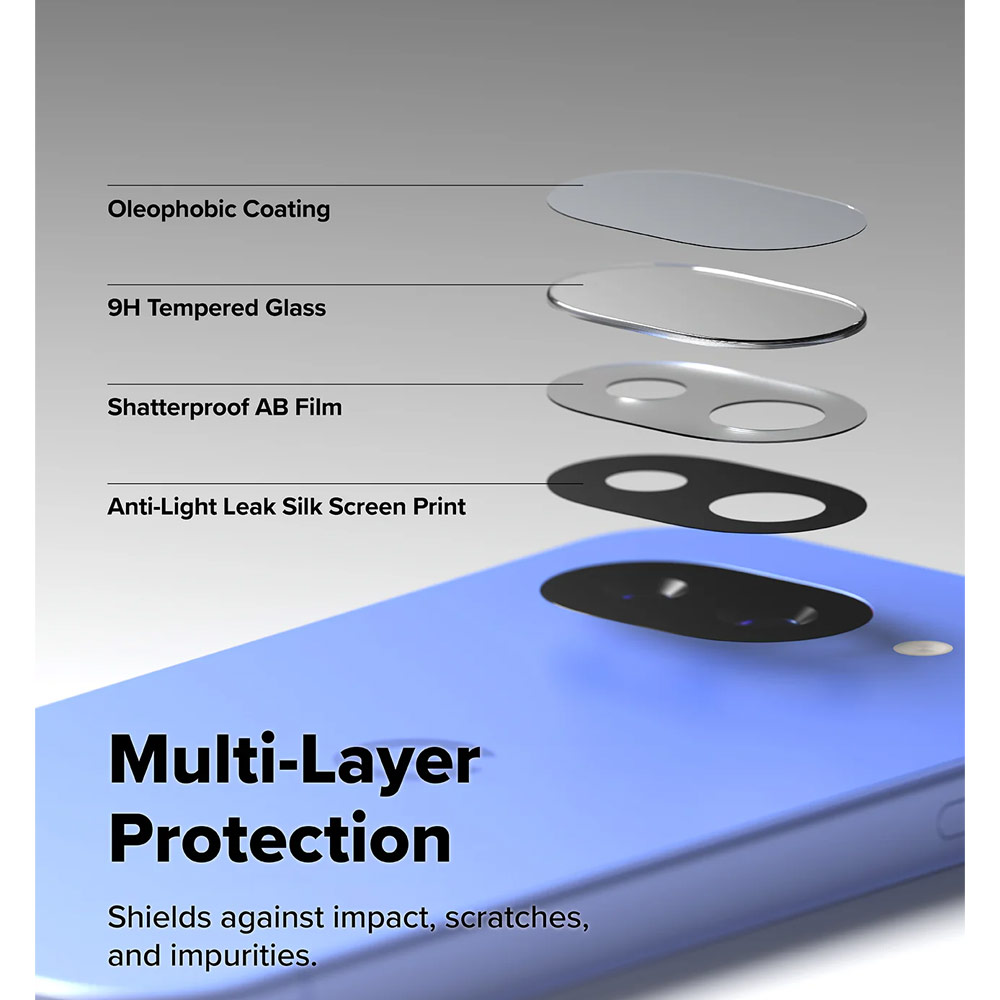 Picture of Google Pixel 10a  | Ringke Full coverage camera protector  with Easy Installation for Google Pixel 10a (Black)