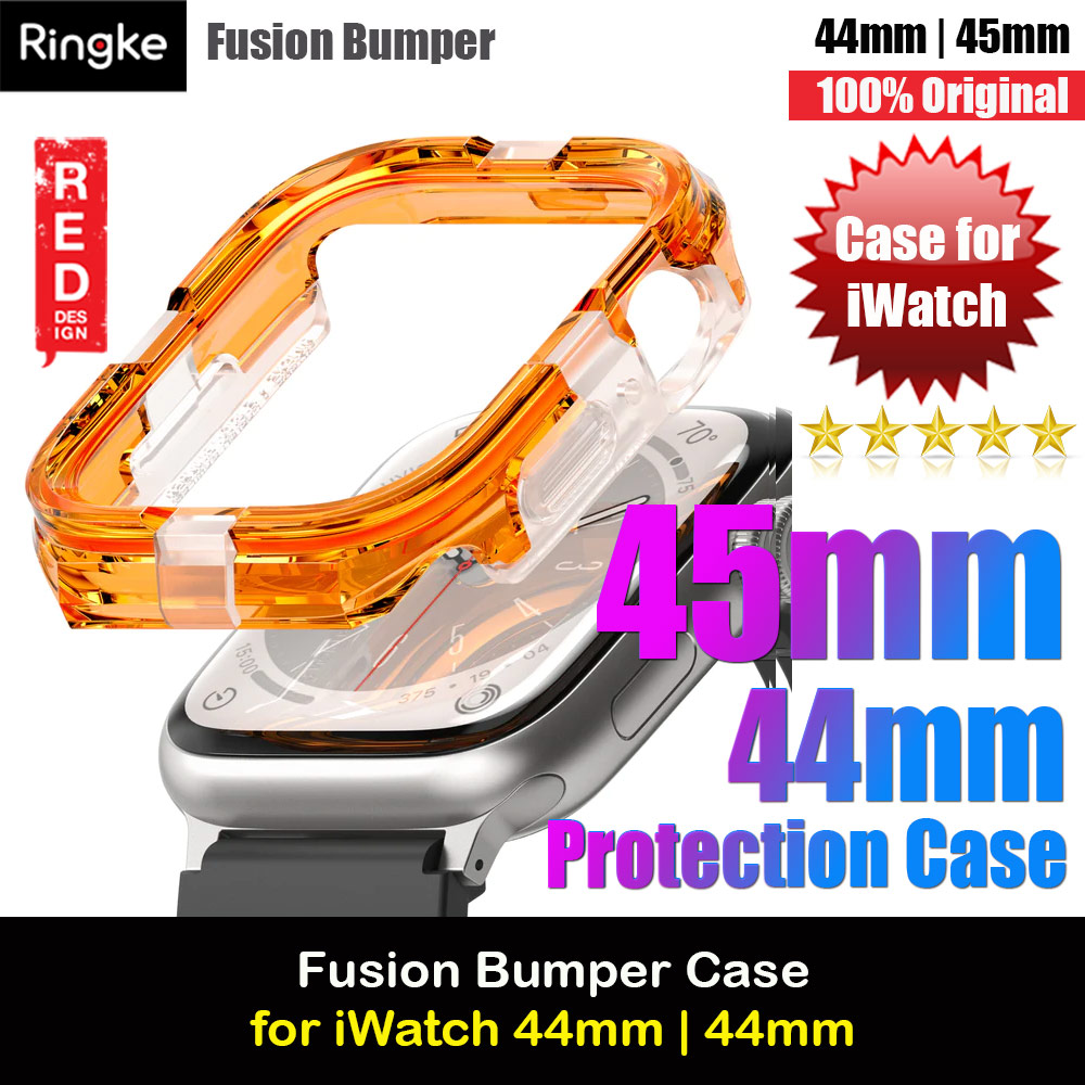 Picture of Ringke Slim Perfect Fit Case for Apple Watch Series 4 5 6 SE 7 8 44mm 45mm (Neon Orange) Apple Watch 44mm- Apple Watch 44mm Cases, Apple Watch 44mm Covers, iPad Cases and a wide selection of Apple Watch 44mm Accessories in Malaysia, Sabah, Sarawak and Singapore 