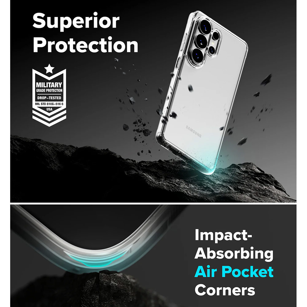 Picture of Samsung Galaxy S26 Ultra Case | Ringke Fusion Transparent Protection Case for Samsung Galaxy S26 Ultra (Clear)