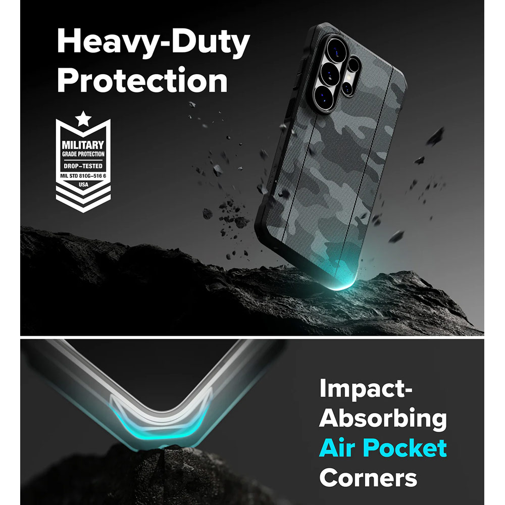 Picture of Samsung Galaxy S26 Ultra Case | Ringke Onyx Alpha Drop Protection Case for Samsung Galaxy S26 Ultra (Camo Black)