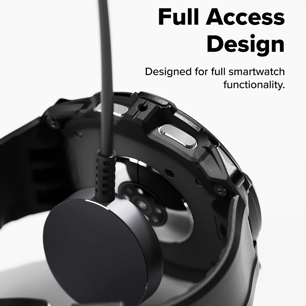 Picture of Samsung Galaxy Watch 8 44mm Case | Ringke Case and Band Strap Rugged Gear for Samsung Galaxy Watch 8 44mm (All Black)