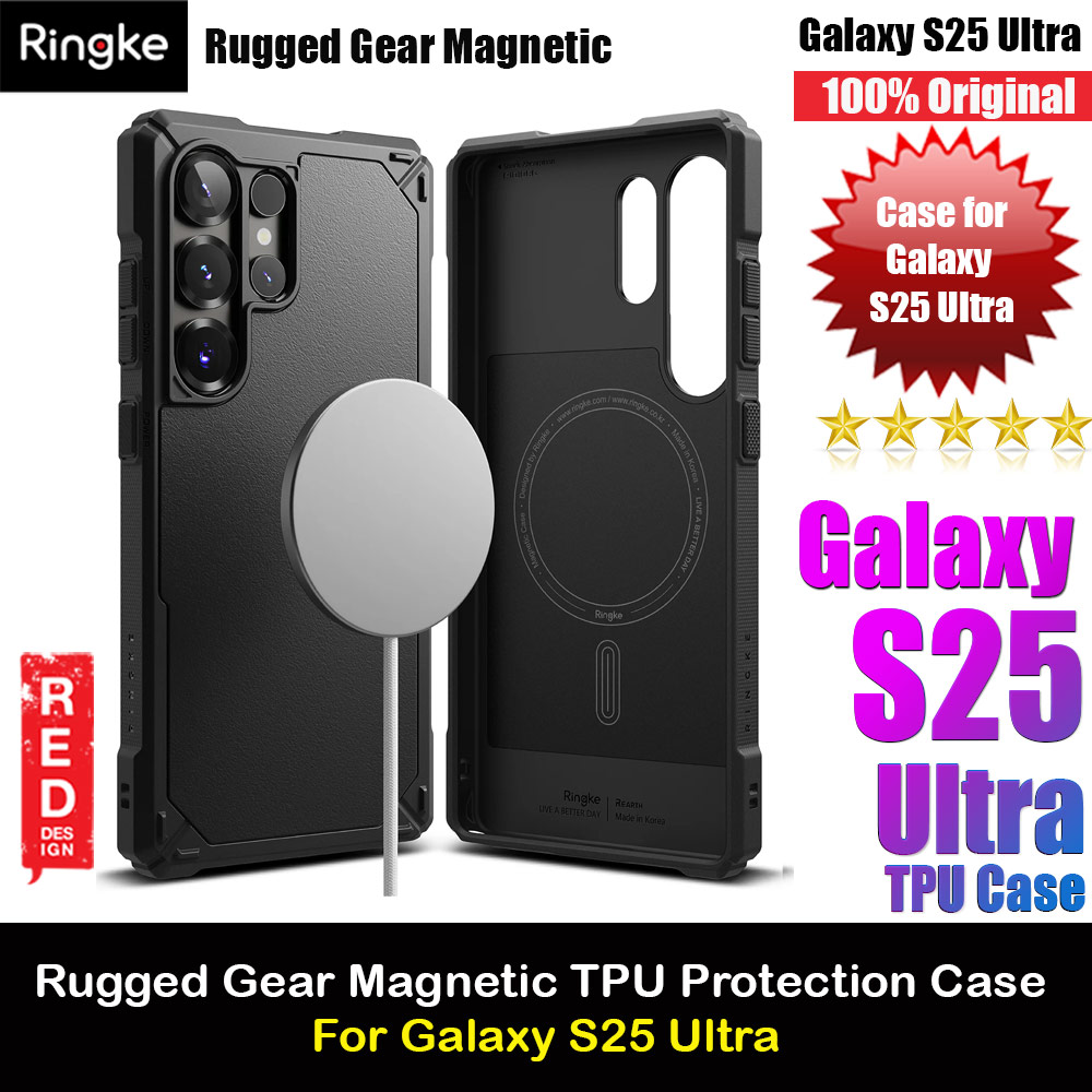 Picture of Ringke Rugged Gear Magnetic TPU Protection Case for Samsung Galaxy S25 Ultra (Black) Samsung Galaxy S25 Ultra- Samsung Galaxy S25 Ultra Cases, Samsung Galaxy S25 Ultra Covers, iPad Cases and a wide selection of Samsung Galaxy S25 Ultra Accessories in Malaysia, Sabah, Sarawak and Singapore 