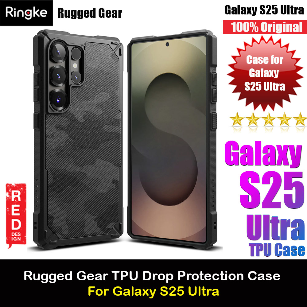 Picture of Ringke Rugged Gear TPU Protection Case for Samsung Galaxy S25 Ultra (Camo Black) Samsung Galaxy S25 Ultra- Samsung Galaxy S25 Ultra Cases, Samsung Galaxy S25 Ultra Covers, iPad Cases and a wide selection of Samsung Galaxy S25 Ultra Accessories in Malaysia, Sabah, Sarawak and Singapore 