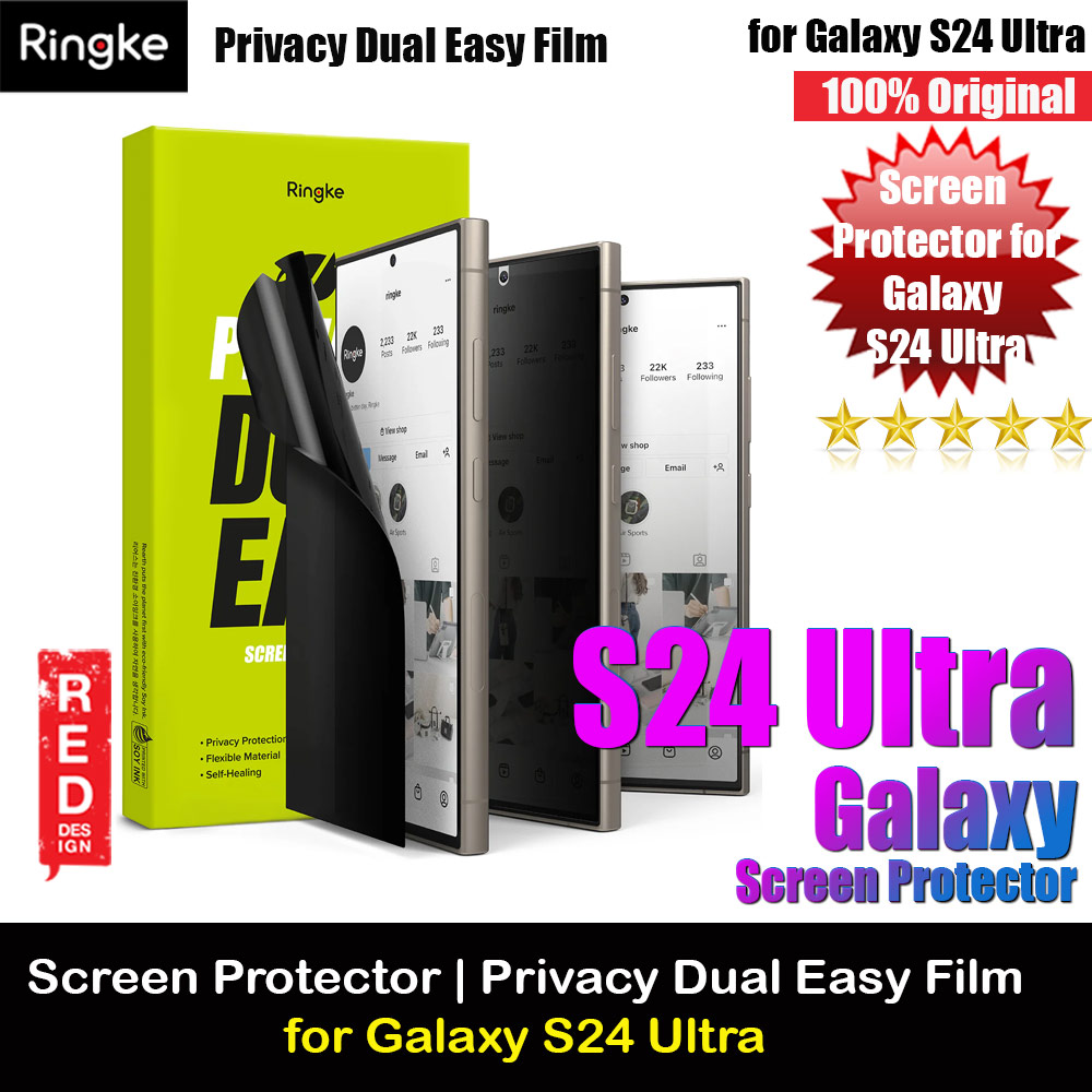 Picture of Ringke Screen Protector Dual Easy Film for Samsung Galaxy S24 Ultra (Privacy) Samsung Galaxy S24 Ultra- Samsung Galaxy S24 Ultra Cases, Samsung Galaxy S24 Ultra Covers, iPad Cases and a wide selection of Samsung Galaxy S24 Ultra Accessories in Malaysia, Sabah, Sarawak and Singapore 