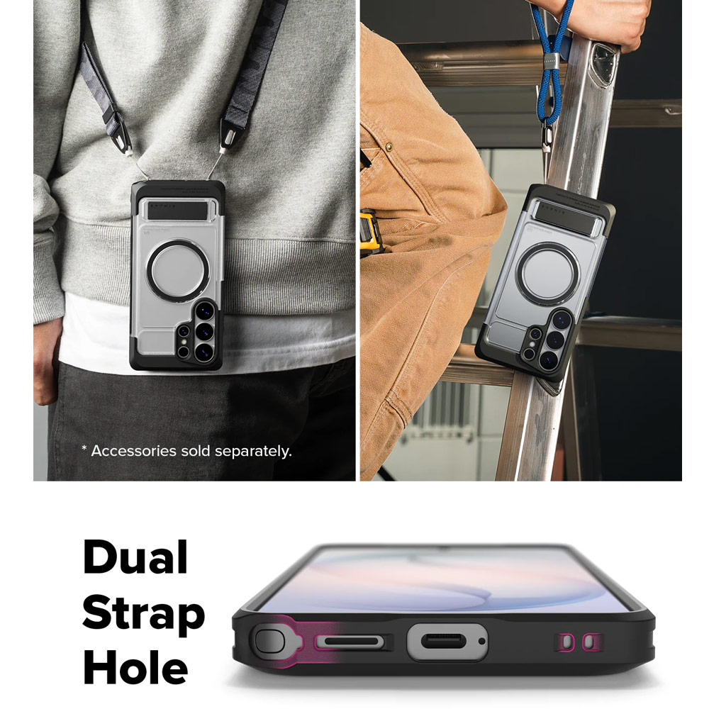 Picture of Samsung Galaxy S26 Ultra Case | Ringke UX Magnetic Heavy Duty Drop Protection Case with Kickstand for Samsung Galaxy S26 Ultra (Clear)