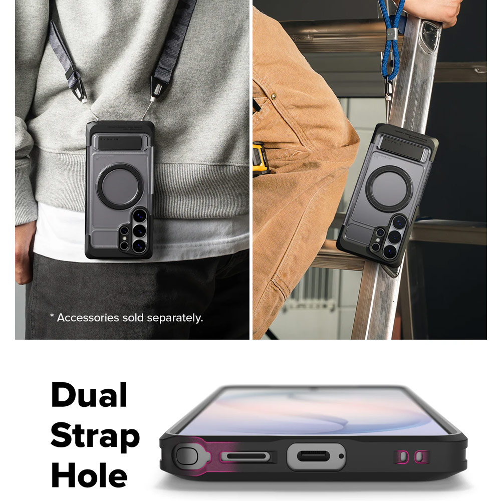 Picture of Samsung Galaxy S26 Ultra Case | Ringke UX Magnetic Heavy Duty Drop Protection Case with Kickstand for Samsung Galaxy S26 Ultra (Smoke Black)