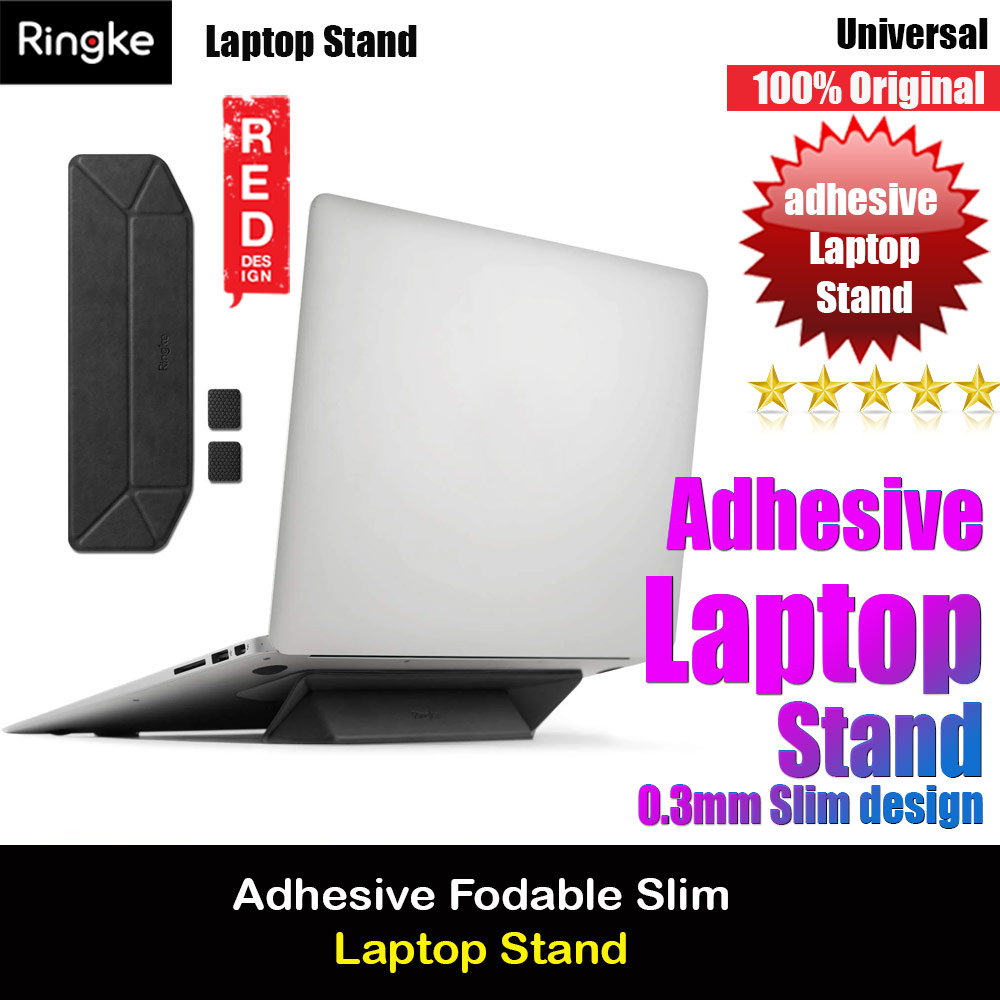 Picture of Ringke Adhesive Foldable Slim Laptop Stand for Macbook (Black) Red Design- Red Design Cases, Red Design Covers, iPad Cases and a wide selection of Red Design Accessories in Malaysia, Sabah, Sarawak and Singapore 