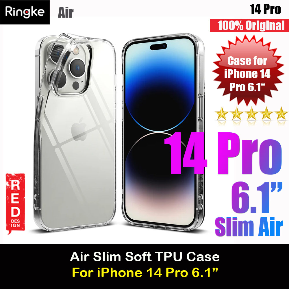 Picture of Ringke Air Slim Thin Soft TPU Case for Apple iPhone 14 Pro 6.1 (Clear) Apple iPhone 14 Pro 6.1- Apple iPhone 14 Pro 6.1 Cases, Apple iPhone 14 Pro 6.1 Covers, iPad Cases and a wide selection of Apple iPhone 14 Pro 6.1 Accessories in Malaysia, Sabah, Sarawak and Singapore 