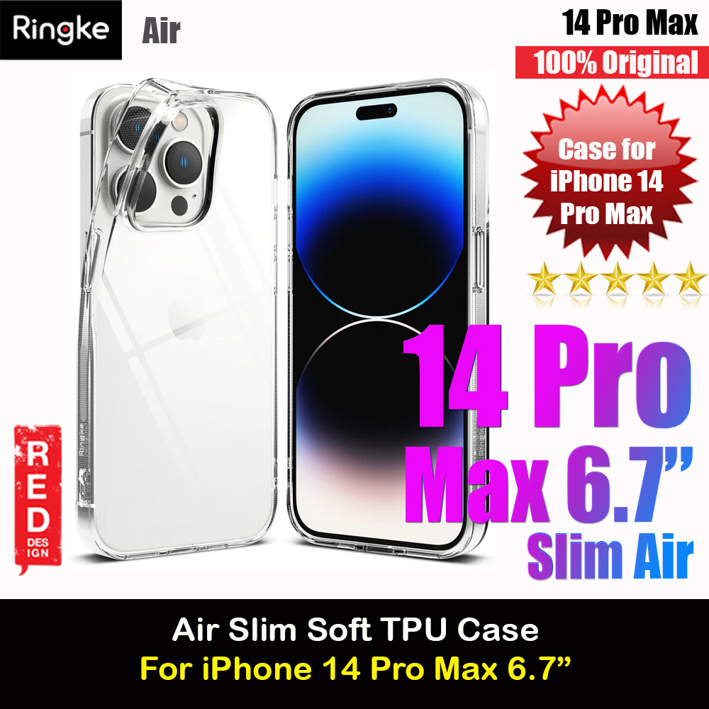 Picture of Ringke Air Slim Thin Soft TPU Case for Apple iPhone 14 Pro Max 6.7 (Clear) Apple iPhone 14 Pro Max 6.7- Apple iPhone 14 Pro Max 6.7 Cases, Apple iPhone 14 Pro Max 6.7 Covers, iPad Cases and a wide selection of Apple iPhone 14 Pro Max 6.7 Accessories in Malaysia, Sabah, Sarawak and Singapore 