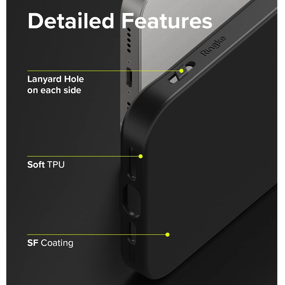 Picture of Apple iPhone 13 6.1 Case | Ringke Air S Soft TPU Protection Case for Apple iPhone 13 6.1 (Black)