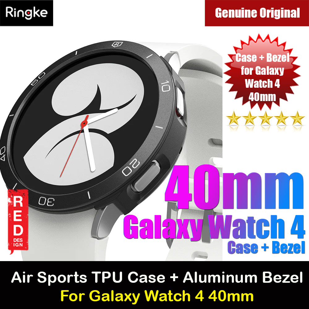 Picture of Ringke Air Sports Soft Bumper Case and Aluminum Bezel for Galaxy Watch 4 40mm Case and Bezel (Black Black) Samsung Galaxy Watch 4 40mm- Samsung Galaxy Watch 4 40mm Cases, Samsung Galaxy Watch 4 40mm Covers, iPad Cases and a wide selection of Samsung Galaxy Watch 4 40mm Accessories in Malaysia, Sabah, Sarawak and Singapore 