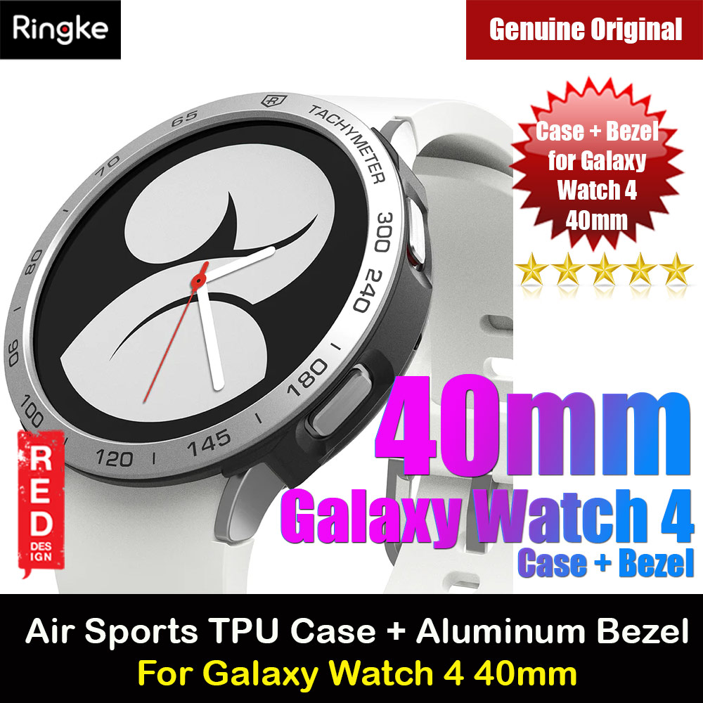 Picture of Ringke Air Sports Soft Bumper Case and Aluminum Bezel for Galaxy Watch 4 40mm Case and Bezel (Black Silver) Samsung Galaxy Watch 4 40mm- Samsung Galaxy Watch 4 40mm Cases, Samsung Galaxy Watch 4 40mm Covers, iPad Cases and a wide selection of Samsung Galaxy Watch 4 40mm Accessories in Malaysia, Sabah, Sarawak and Singapore 