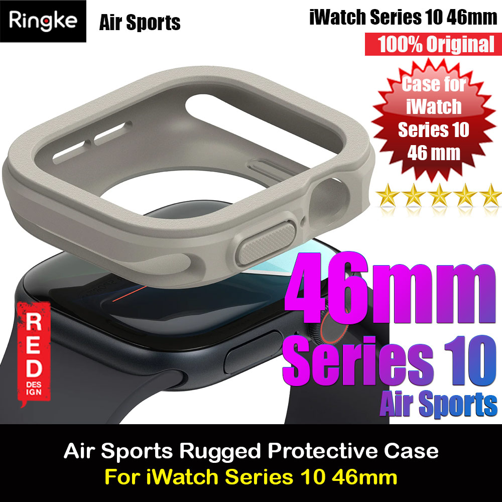 Picture of Ringke Air Sport Rugged Protection Case for Apple Watch Series 10 46mm (Warm Gray) Apple Watch 10 46mm- Apple Watch 10 46mm Cases, Apple Watch 10 46mm Covers, iPad Cases and a wide selection of Apple Watch 10 46mm Accessories in Malaysia, Sabah, Sarawak and Singapore 