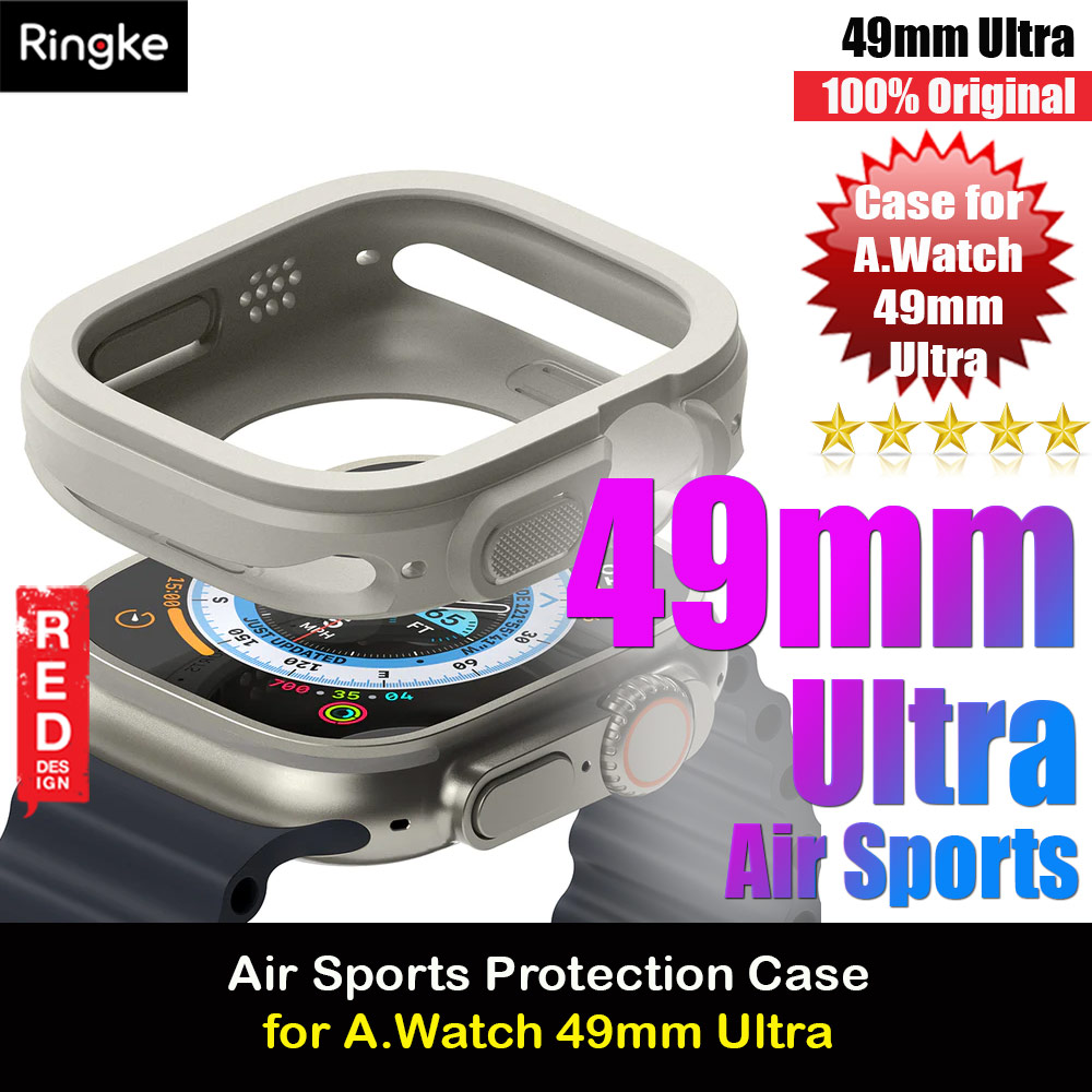 Picture of Ringke Air Sports Soft Bumper Case for Apple Watch Series 8 49mm Ultra Case (Warm Gray) Apple Watch 49mm	Ultra- Apple Watch 49mm	Ultra Cases, Apple Watch 49mm	Ultra Covers, iPad Cases and a wide selection of Apple Watch 49mm	Ultra Accessories in Malaysia, Sabah, Sarawak and Singapore 