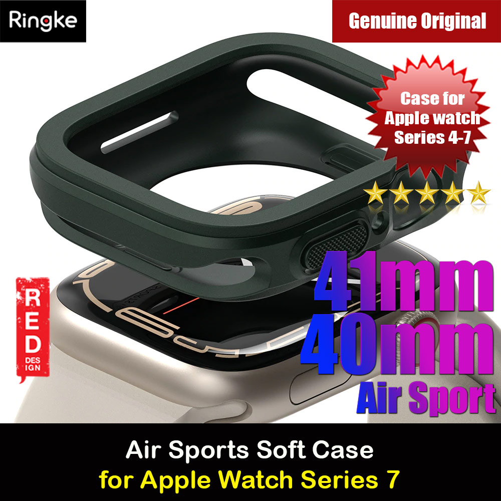 Picture of Ringke Air Sports Soft Bumper Case for Apple Watch Series 7 8 9 41mm Series SE 6 5 4 41mm 40mm Case (Dark Green) Apple Watch 40mm- Apple Watch 40mm Cases, Apple Watch 40mm Covers, iPad Cases and a wide selection of Apple Watch 40mm Accessories in Malaysia, Sabah, Sarawak and Singapore 