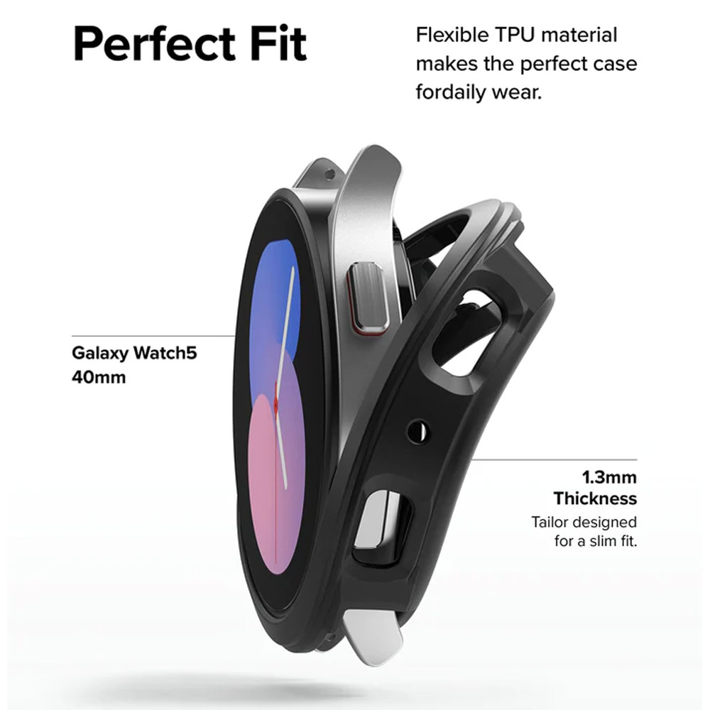 Picture of Samsung Galaxy Watch 5 40mm Case | Ringke Air Sports Flexible TPU Material Protection Case for Samsung Galaxy Watch 5 Series 40mm (Matte Clear)