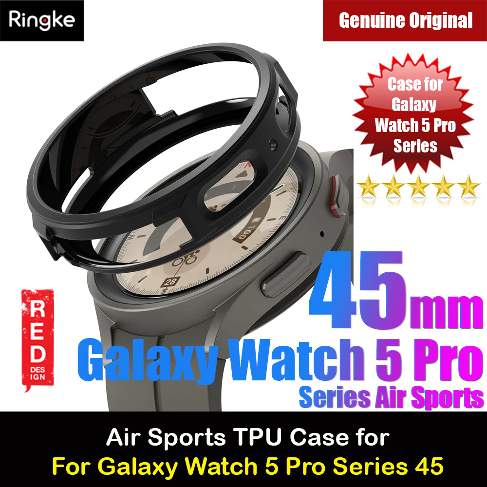 Picture of Ringke Air Sports Flexible TPU Material Protection Case for Samsung Galaxy Watch 5 Pro Series 45mm (Black) Samsung Galaxy Watch 5 Pro 45mm- Samsung Galaxy Watch 5 Pro 45mm Cases, Samsung Galaxy Watch 5 Pro 45mm Covers, iPad Cases and a wide selection of Samsung Galaxy Watch 5 Pro 45mm Accessories in Malaysia, Sabah, Sarawak and Singapore 