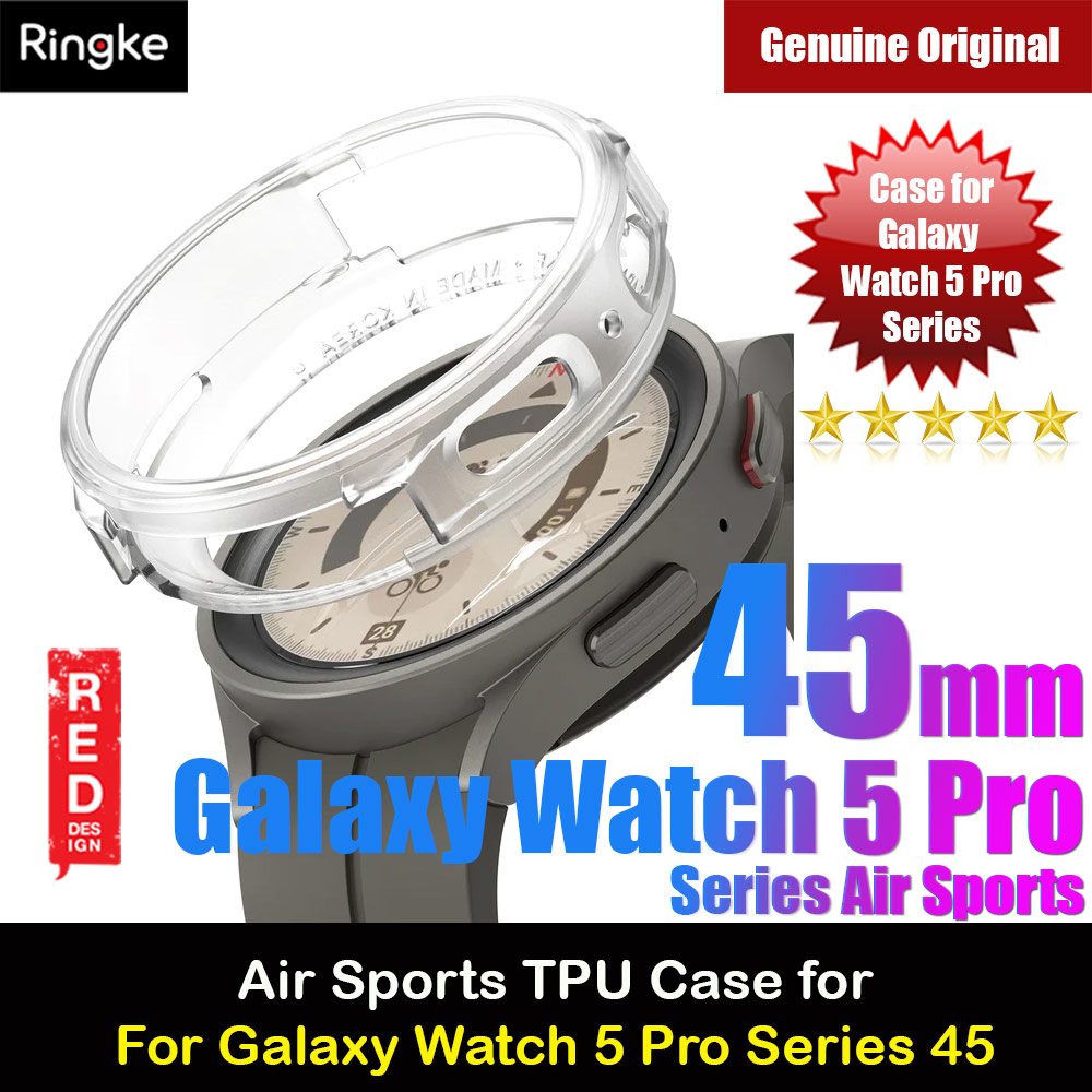 Picture of Ringke Air Sports Flexible TPU Material Protection Case for Samsung Galaxy Watch 5 Pro Series 45mm (Matte Clear) Samsung Galaxy Watch 5 Pro 45mm- Samsung Galaxy Watch 5 Pro 45mm Cases, Samsung Galaxy Watch 5 Pro 45mm Covers, iPad Cases and a wide selection of Samsung Galaxy Watch 5 Pro 45mm Accessories in Malaysia, Sabah, Sarawak and Singapore 