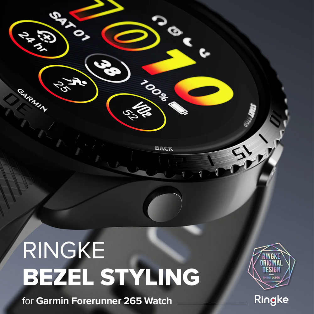 Picture of Garmin Forerunner 265  | Ringke Slim and Lightweight Design Stainless Steel Bezel for Garmin Forerunner 265 (RG11)