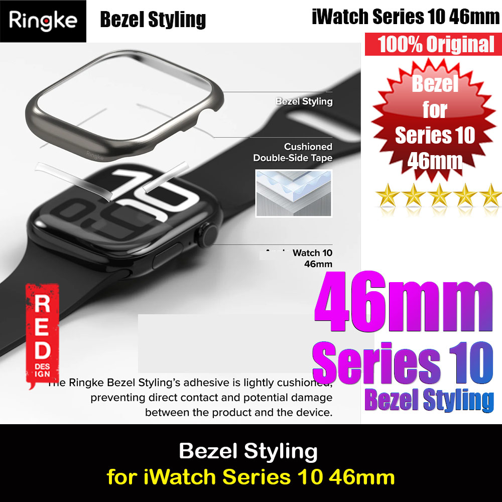 Picture of Ringke Slim and Lightweight Design Stainless Steel Bezel  for Apple Watch Series 10 46mm (Graphite) Apple Watch 10 46mm- Apple Watch 10 46mm Cases, Apple Watch 10 46mm Covers, iPad Cases and a wide selection of Apple Watch 10 46mm Accessories in Malaysia, Sabah, Sarawak and Singapore 