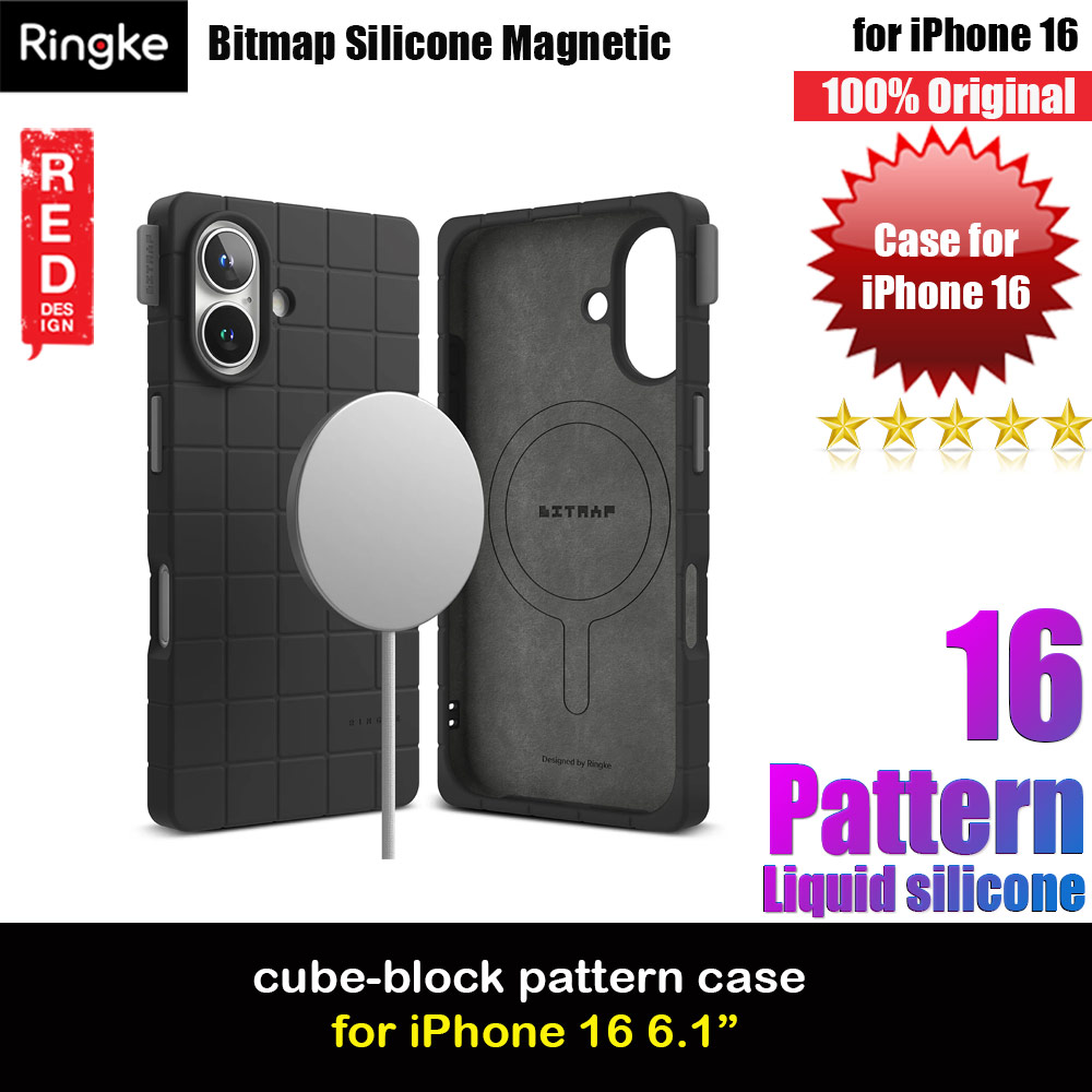 Picture of Ringke Bitmap Magnetic Pattern Drop Protection Case for iPhone 16 6.1 (Black) Apple iPhone 16 6.1- Apple iPhone 16 6.1 Cases, Apple iPhone 16 6.1 Covers, iPad Cases and a wide selection of Apple iPhone 16 6.1 Accessories in Malaysia, Sabah, Sarawak and Singapore 