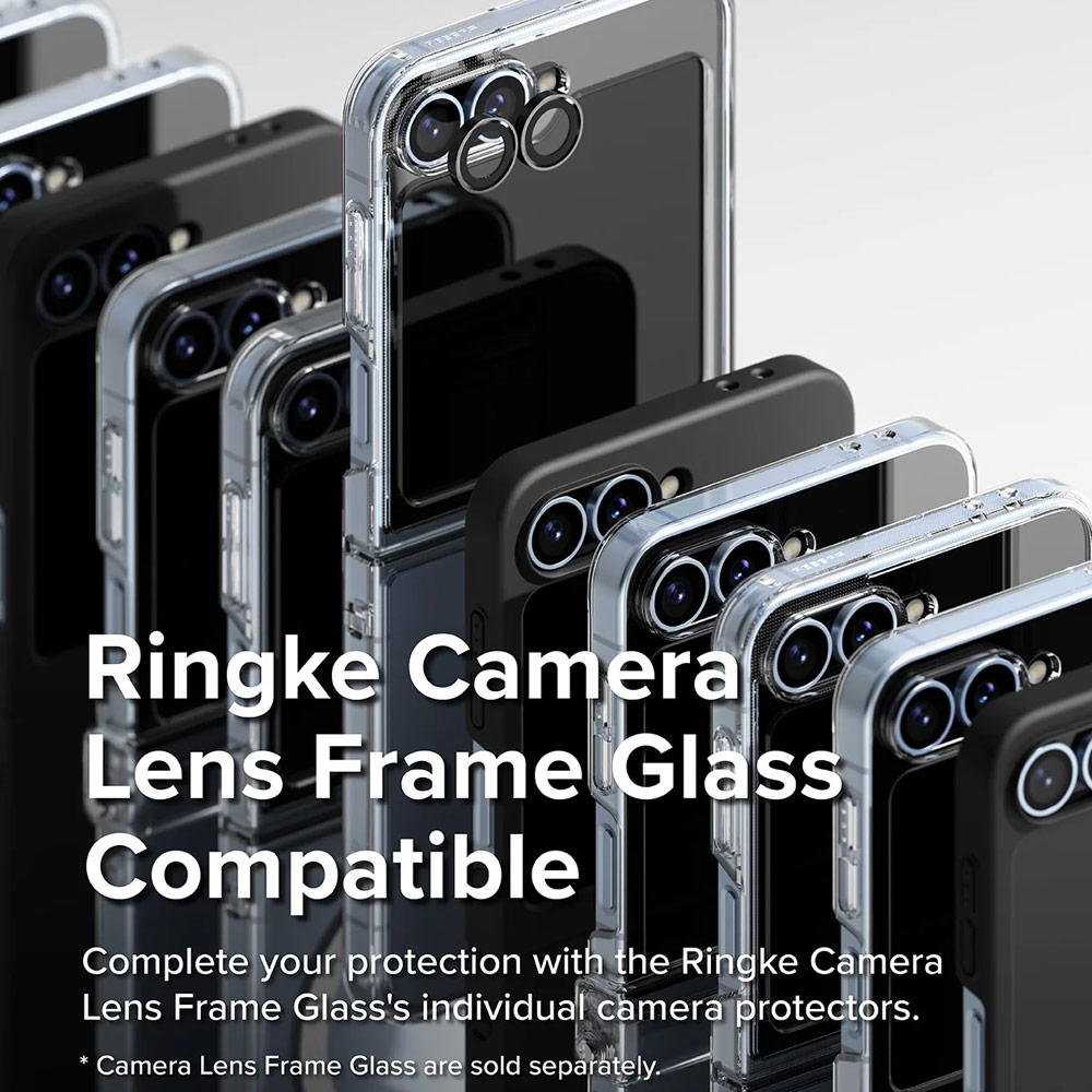 Picture of Samsung Galaxy Z Flip 6  | Ringke Camera Lens Frame Glass Lens Protector for Galaxy Z Flip 6 (Black 2pcs)