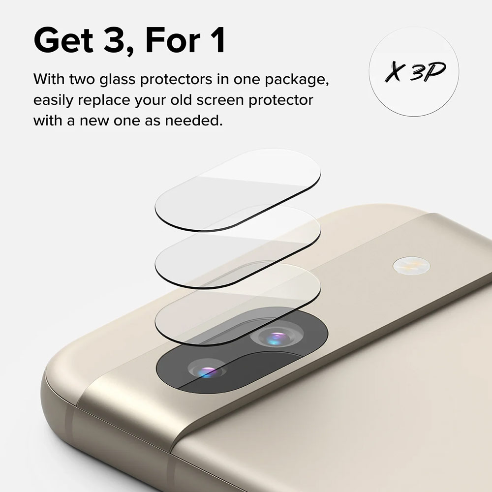 Picture of Google Pixel 8a  | Ringke Camera Lens Protector Glass for Google Pixel 8a (Clear 3pcs Pack)