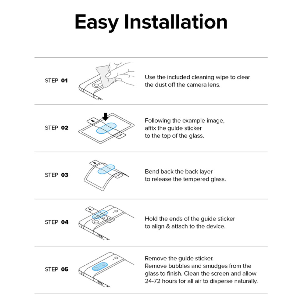 Picture of Google Pixel 7 Pro  | Ringke Camera Protector Tempered Glass for Google Pixel 7 Pro (Clear 3pcs Pack)