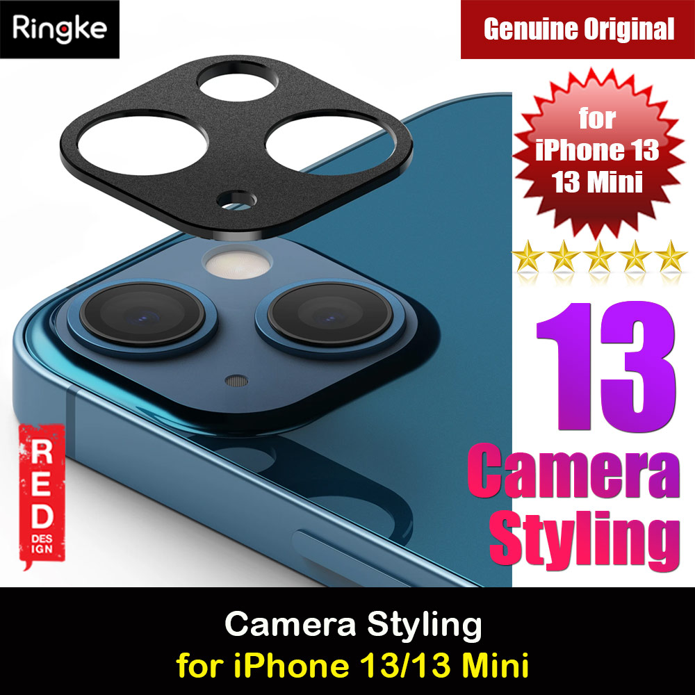 Picture of Apple iPhone 13 6.1  | Ringke Camera Styling Aluminum Bezel Protector for Apple iPhone 13  6.1 iPhone 13 Mini 5.4 (Black)