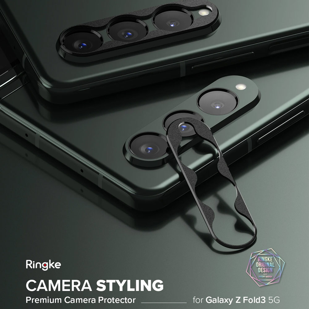 Picture of Samsung Galaxy Z Fold 3  | Ringke Camera Styling Lens Protector for Samsung Galaxy Z Fold 3 (Black)