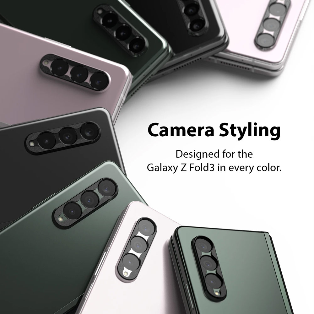 Picture of Samsung Galaxy Z Fold 3  | Ringke Camera Styling Lens Protector for Samsung Galaxy Z Fold 3 (Black)