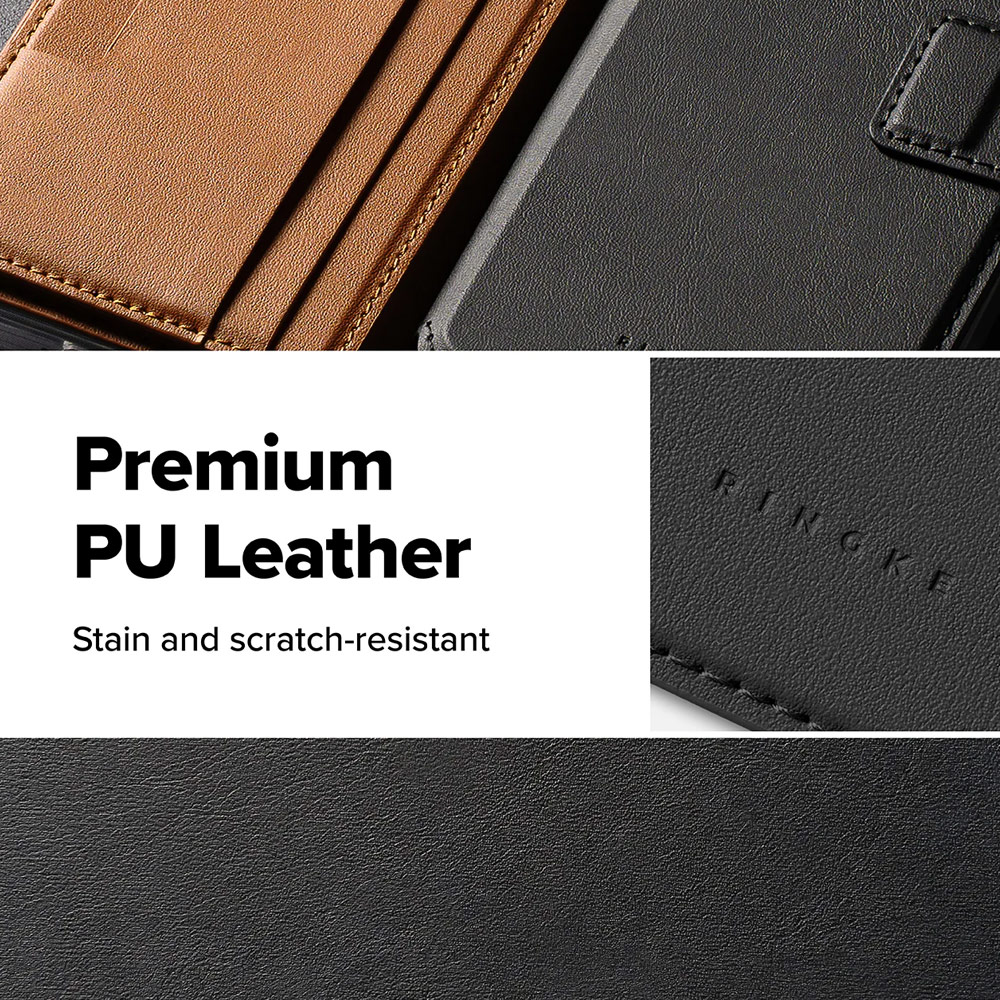 Picture of Samsung Galaxy S26  | Ringke Folio Grip Wallet Magnetic Flip Cover Card Holder for Samsung Galaxy S26 (Black)