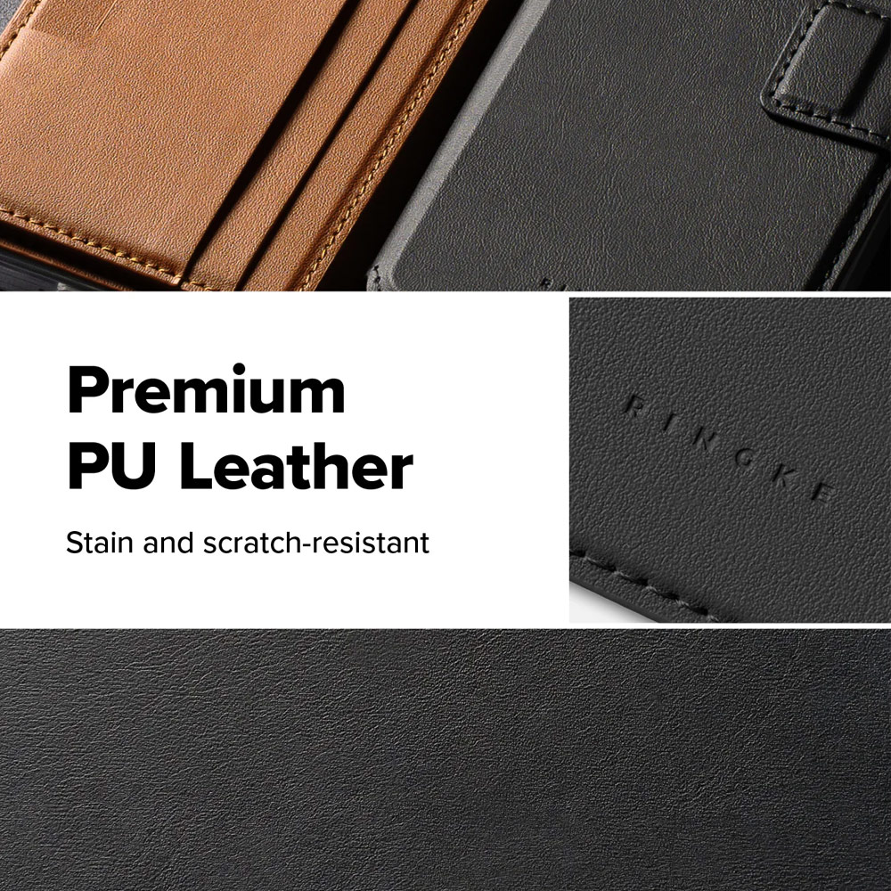 Picture of Samsung Galaxy S26 Ultra  | Ringke Folio Grip Wallet Magnetic Flip Cover Card Holder for Samsung Galaxy S26 Ultra (Black)