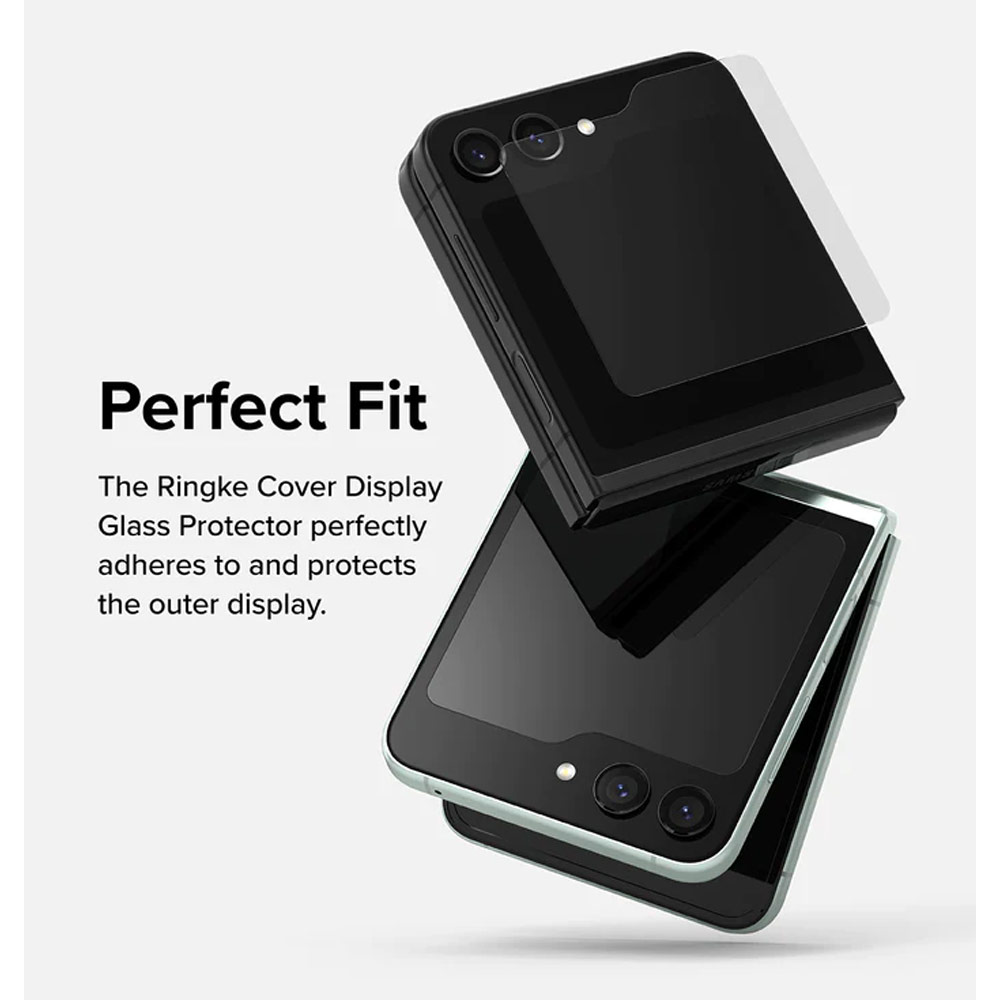 Picture of Samsung Galaxy Z Flip 5  | Ringke Front Cover Display Glass Tempered Glass Protector for Samsung Galaxy Z Flip 5 (2pcs)