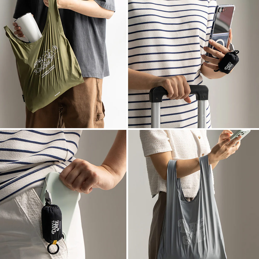 Picture of Ringke Day-Me Nylon Lightweight Easy Folding Hand Carry Bag (Smile)