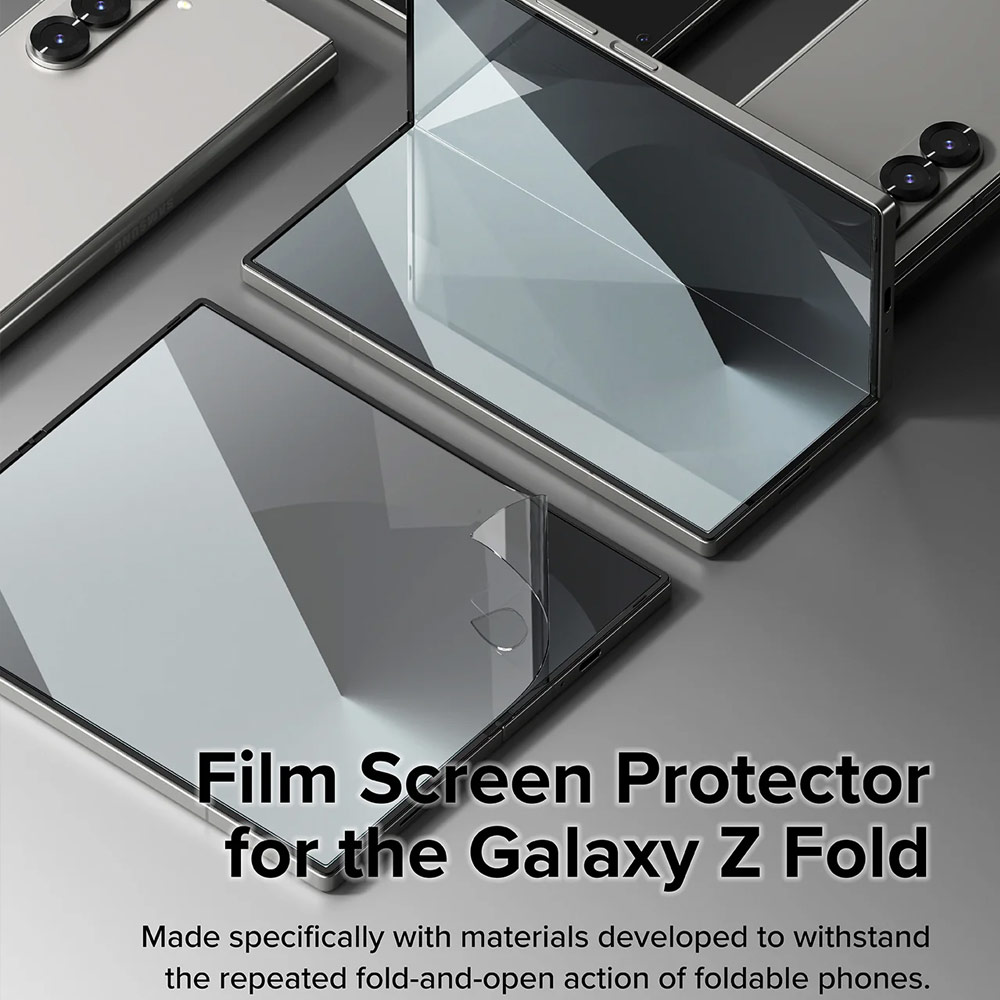 Picture of Samsung Galaxy Z Fold 6 Screen Protector | Ringke Screen Protector Dual Easy Film Interior Screen Protector for Samsung Galaxy Z Fold 6 (2pcs Pack)