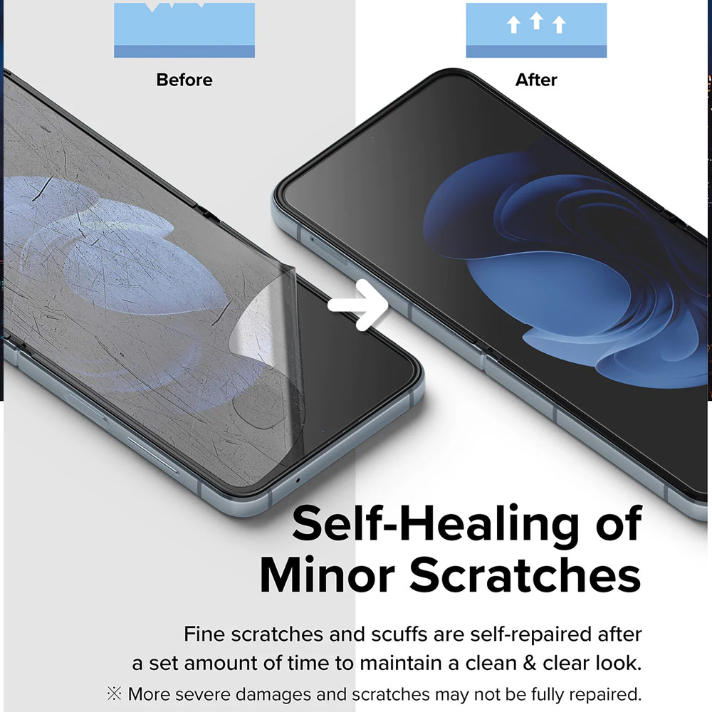 Picture of Samsung Galaxy Z Flip 4 Screen Protector | Ringke Screen Protector Dual Easy Film Interior Screen Protector for Samsung Galaxy Z Flip 4 (2pcs Pack)