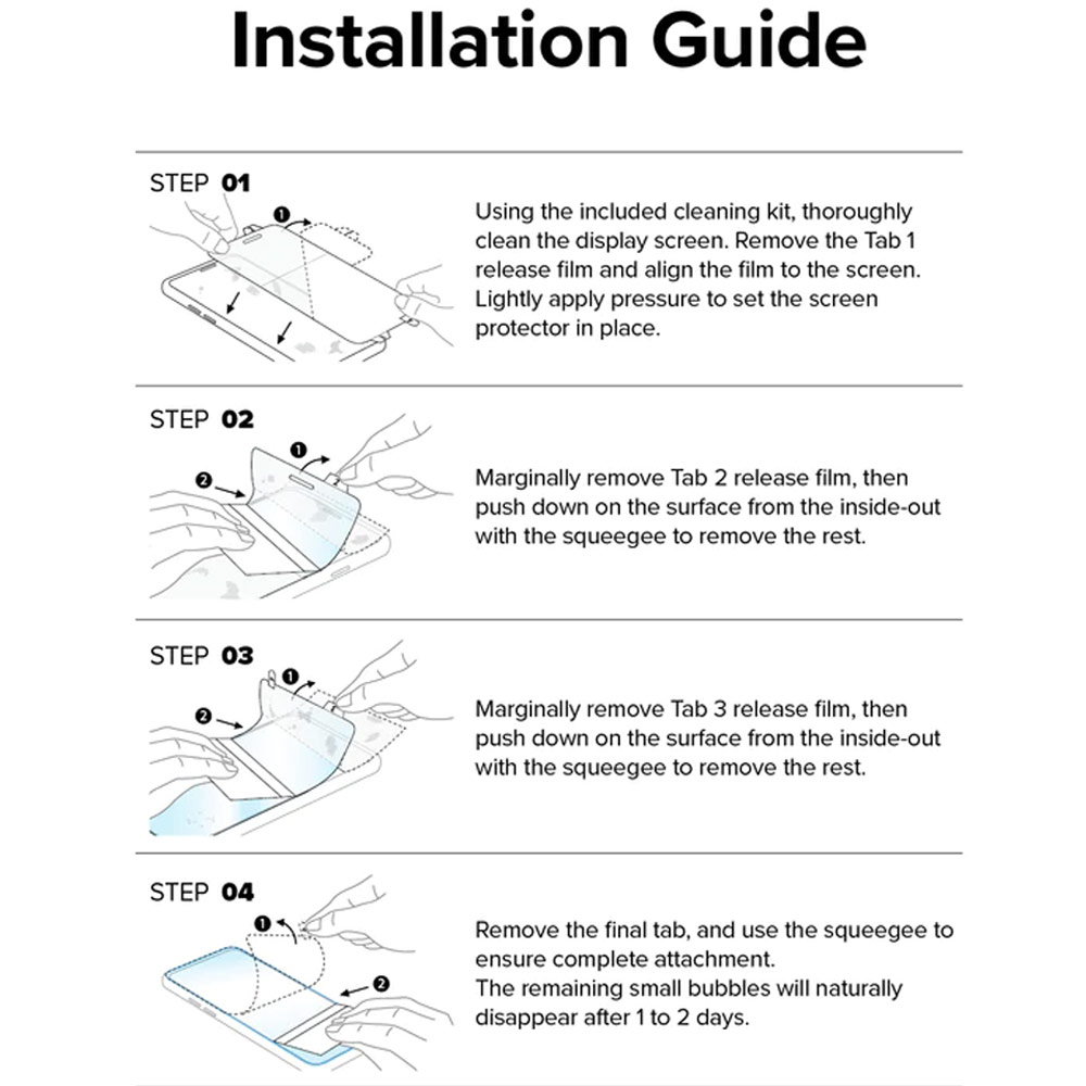 Picture of Samsung Galaxy Z Fold 4 Screen Protector | Ringke Screen Protector Dual Easy Film Exterior and Interior Screen Protector for Samsung Galaxy Z Fold 4