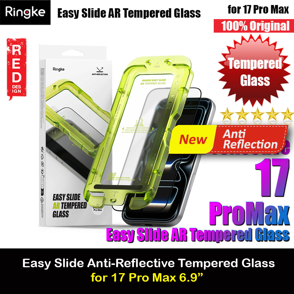 Picture of Ringke Easy Slide Tempered Glass Screen Protector for iPhone 17 Pro Max 6.9 (Anti Reflection) Apple iPhone 17 Pro Max 6.9- Apple iPhone 17 Pro Max 6.9 Cases, Apple iPhone 17 Pro Max 6.9 Covers, iPad Cases and a wide selection of Apple iPhone 17 Pro Max 6.9 Accessories in Malaysia, Sabah, Sarawak and Singapore 