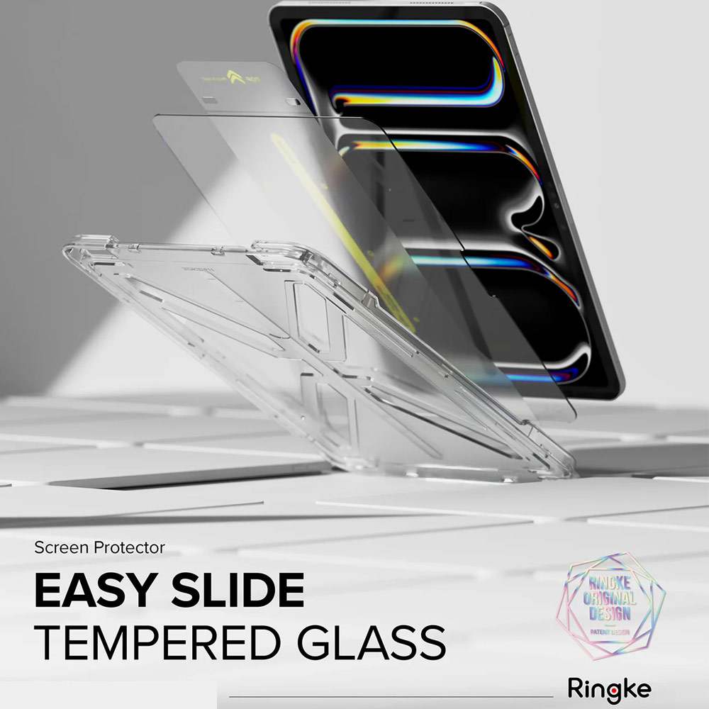 Picture of Apple iPad Pro 11 M4 2024 Screen Protector | Ringke Easy Slide Tempered Glass Screen Protector for iPad Pro 11" M4 7th Gen 2024 (Clear)