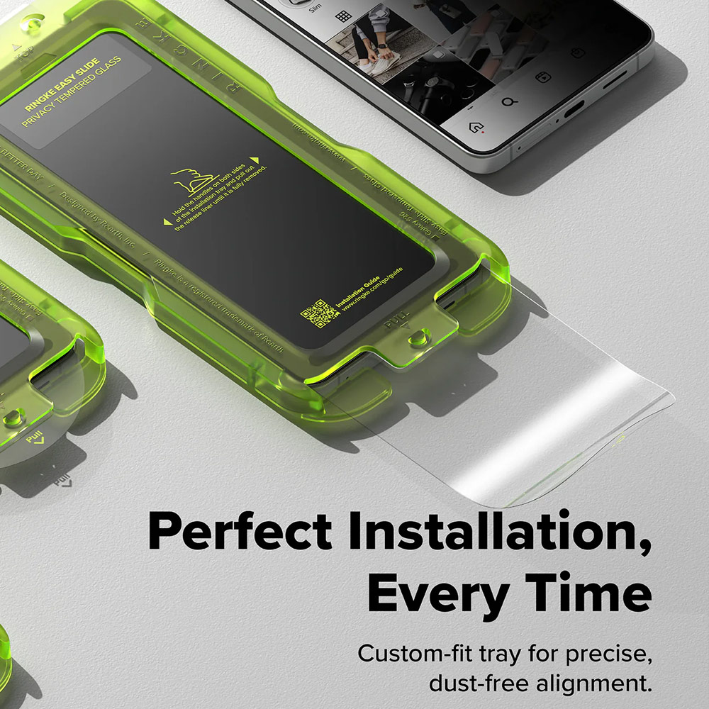 Picture of Samsung Galaxy S26 Screen Protector | Ringke Easy Slide Tempered Glass Screen Protector for Samsung Galaxy S26 (Privacy Anti Peep) 2pcs