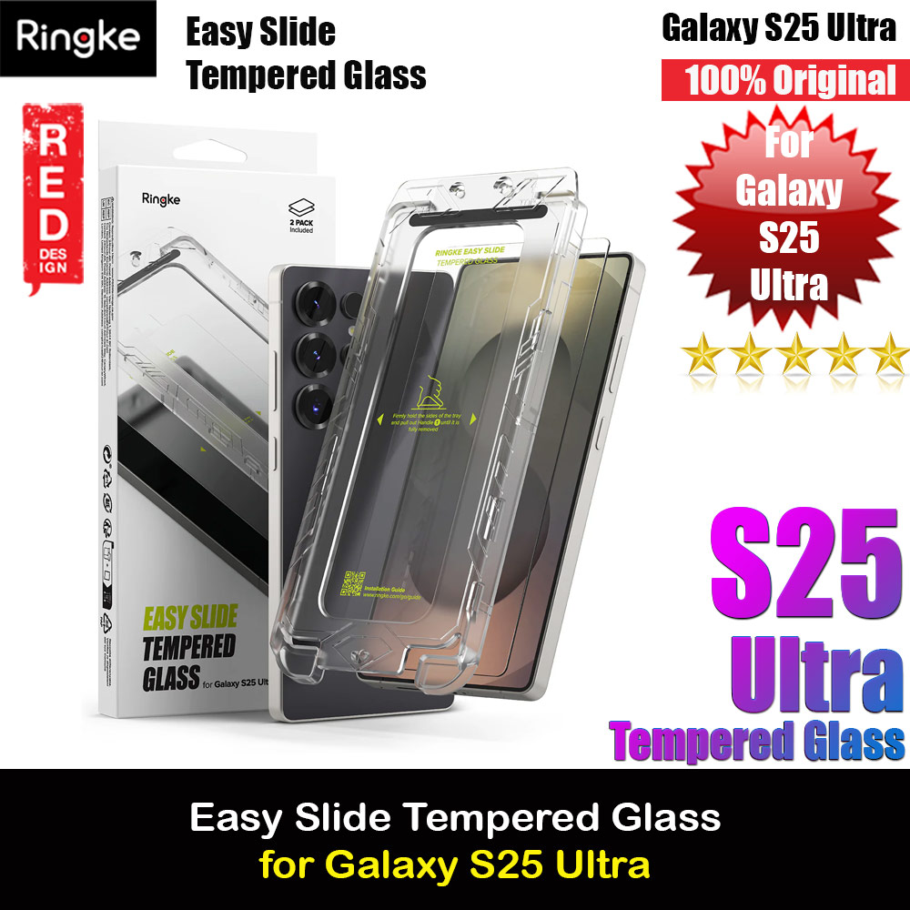 Picture of Ringke Easy Slide Tempered Glass Screen Protector for Samsung Galaxy S25 Ultra (Clear) 2pcs Samsung Galaxy S25 Ultra- Samsung Galaxy S25 Ultra Cases, Samsung Galaxy S25 Ultra Covers, iPad Cases and a wide selection of Samsung Galaxy S25 Ultra Accessories in Malaysia, Sabah, Sarawak and Singapore 