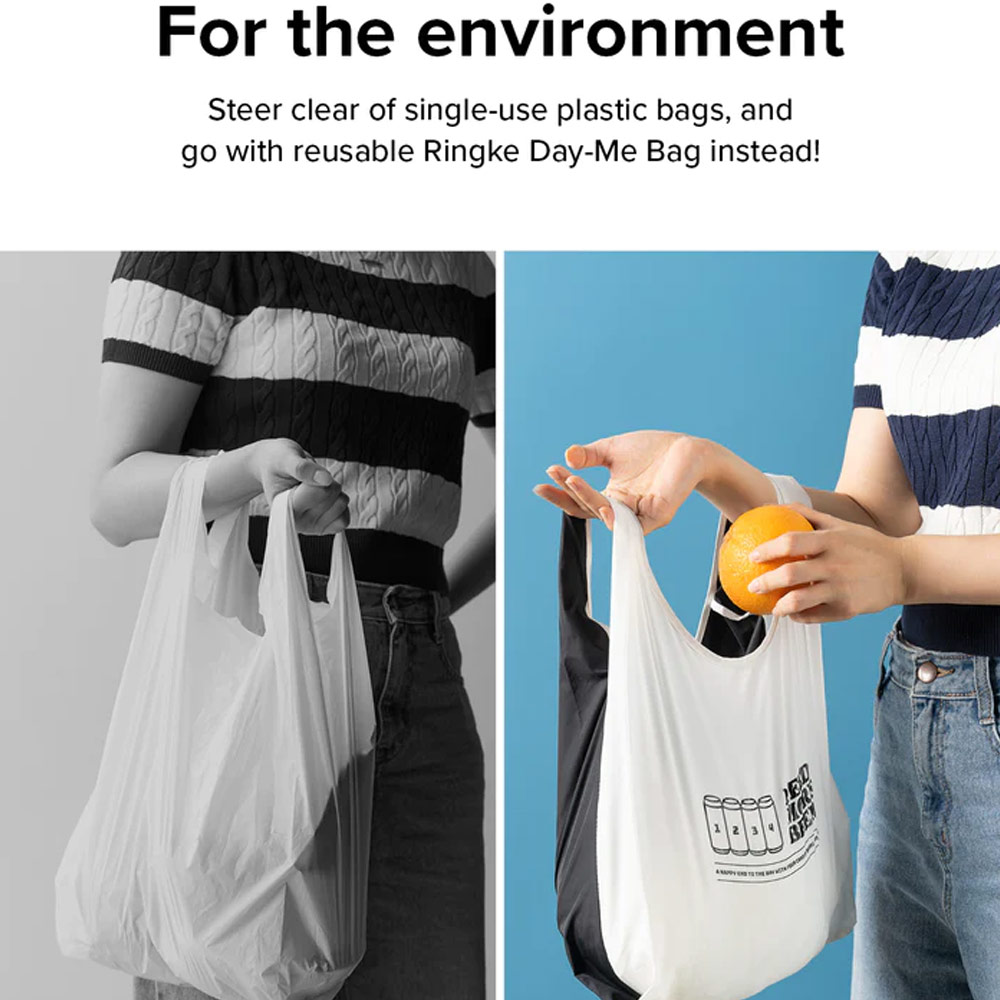 Picture of Ringke Day-Me Nylon Lightweight Easy Folding Hand Carry Bag (Need More Beer)