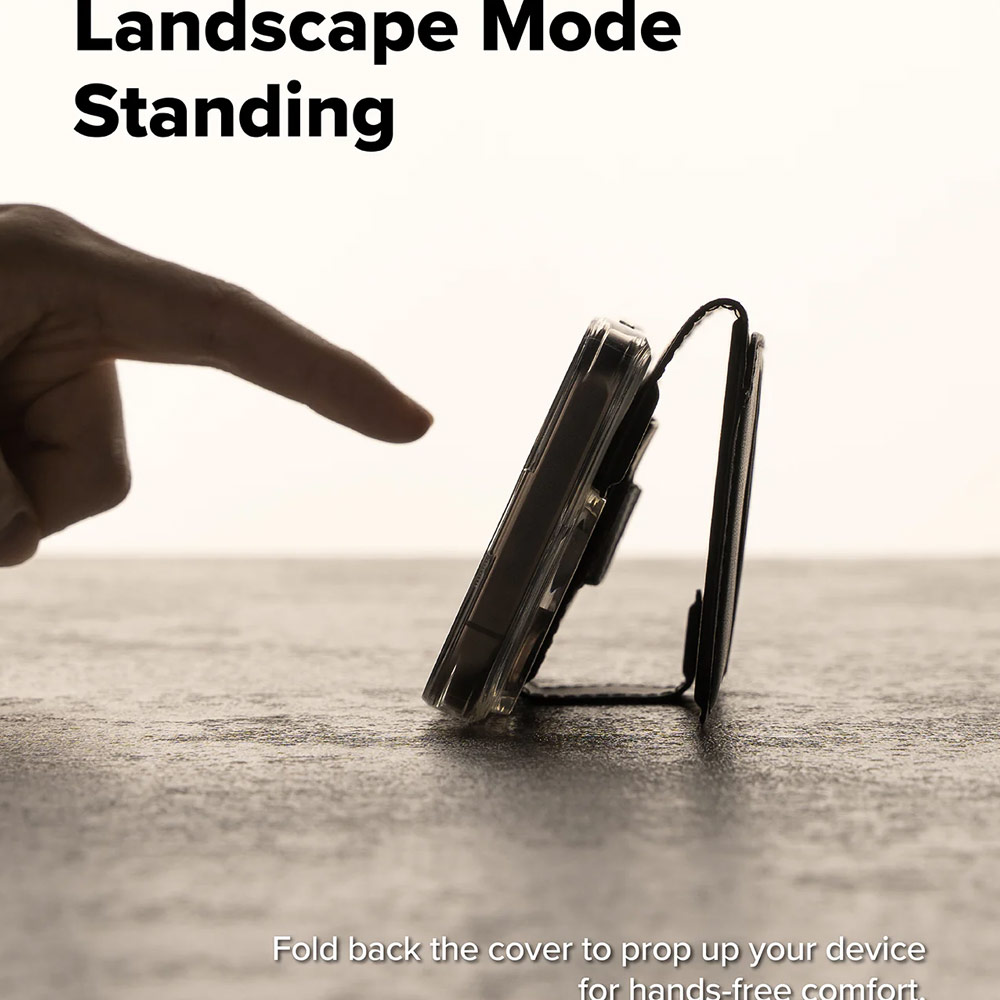 Picture of Apple iPhone 15 6.1 | Ringke Folio Grip Wallet Magnetic Flip Cover Card Holder for iPhone 16 Pro iPhone 16 (Brown)