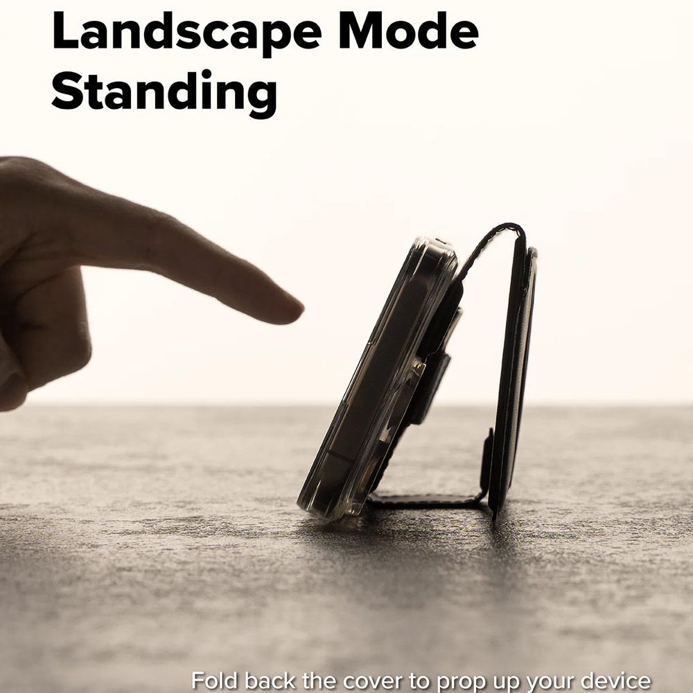 Picture of Apple iPhone 15 6.1 | Ringke Folio Grip Wallet Magnetic Flip Cover Card Holder for iPhone 16 Pro iPhone 16 (Black)